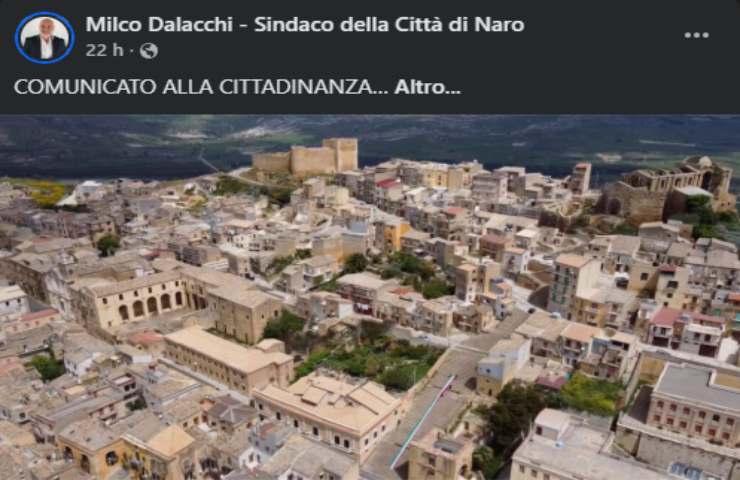 comunicato sindaco di naro