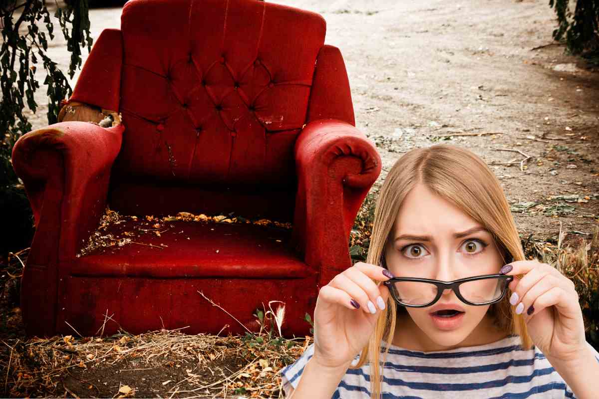 poltrona abbandonata